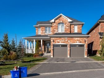 Beautiful red brick home at the end of a neighbourhood.